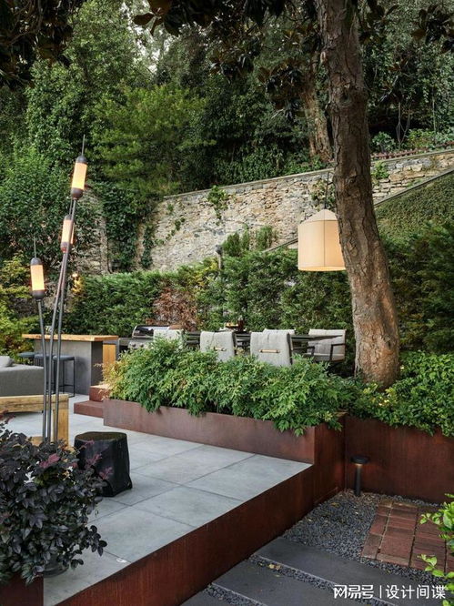 庭院設計 別墅里的森系下沉式花園,天然的氧吧,清風享受地